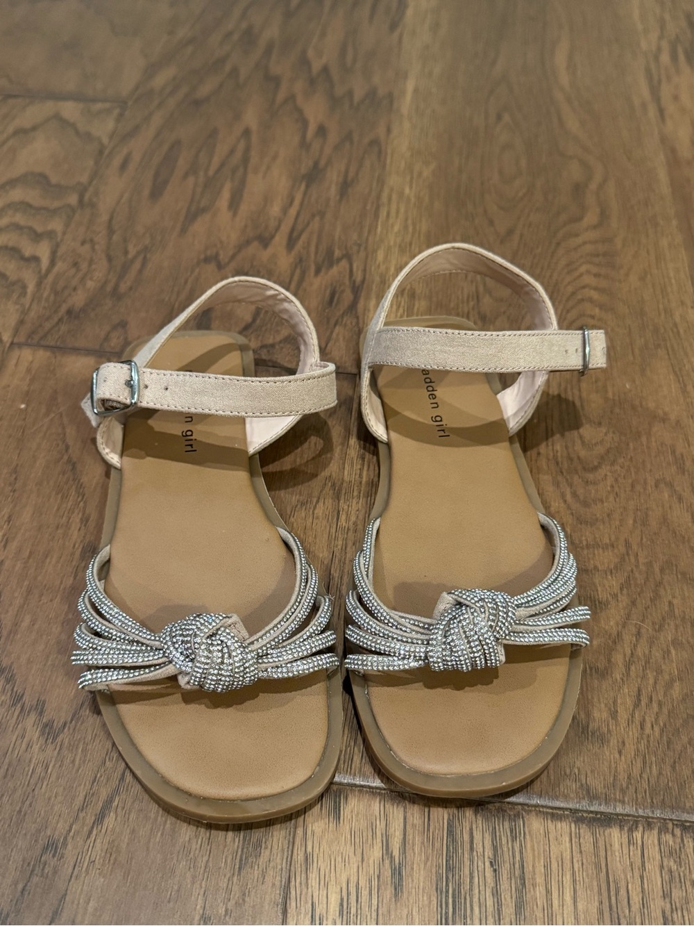Madden Girl Rhinestone Beaded Knot Sandals
